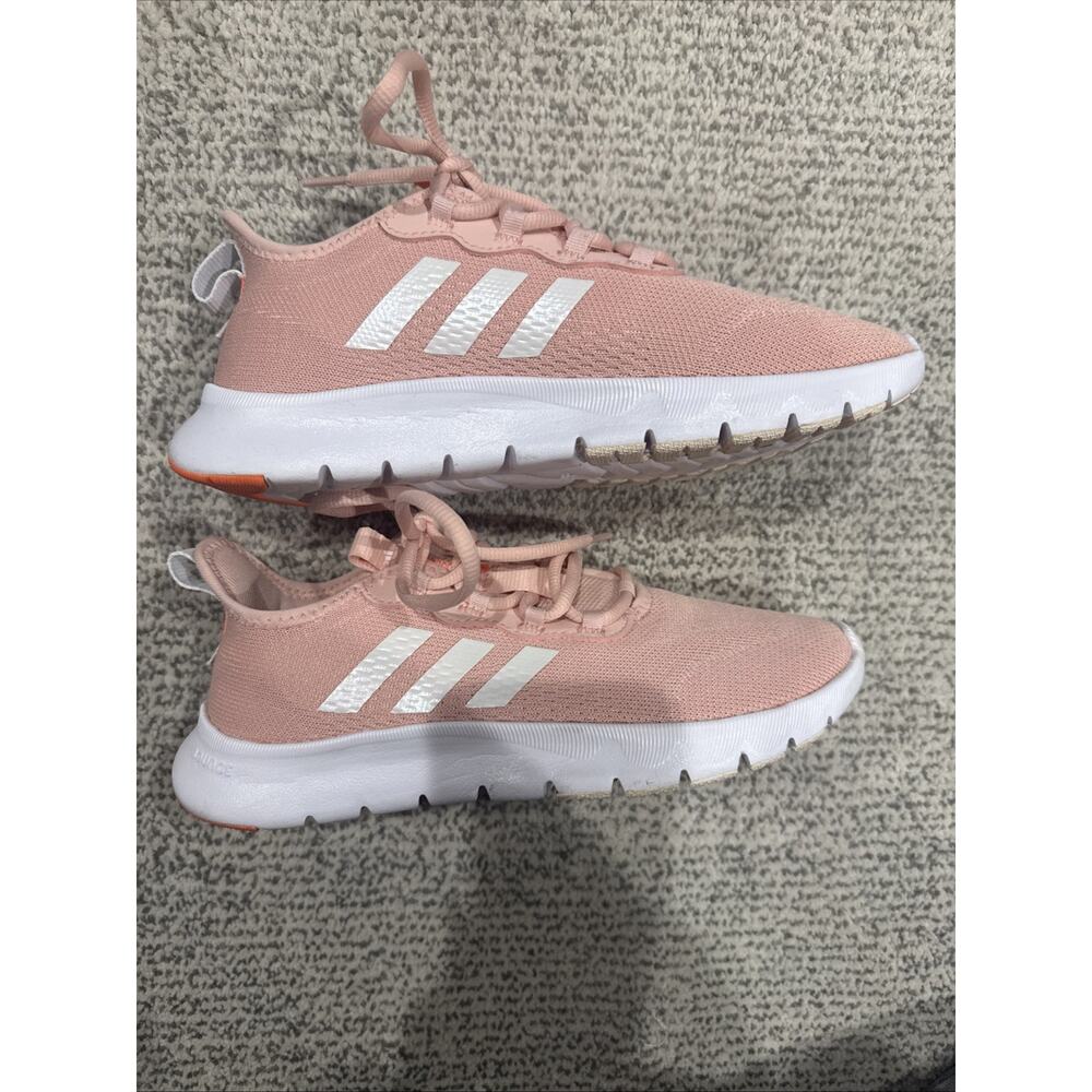 Adidas Nario Move Women Running Sports Shoes Pink And White Sneakers Size 6